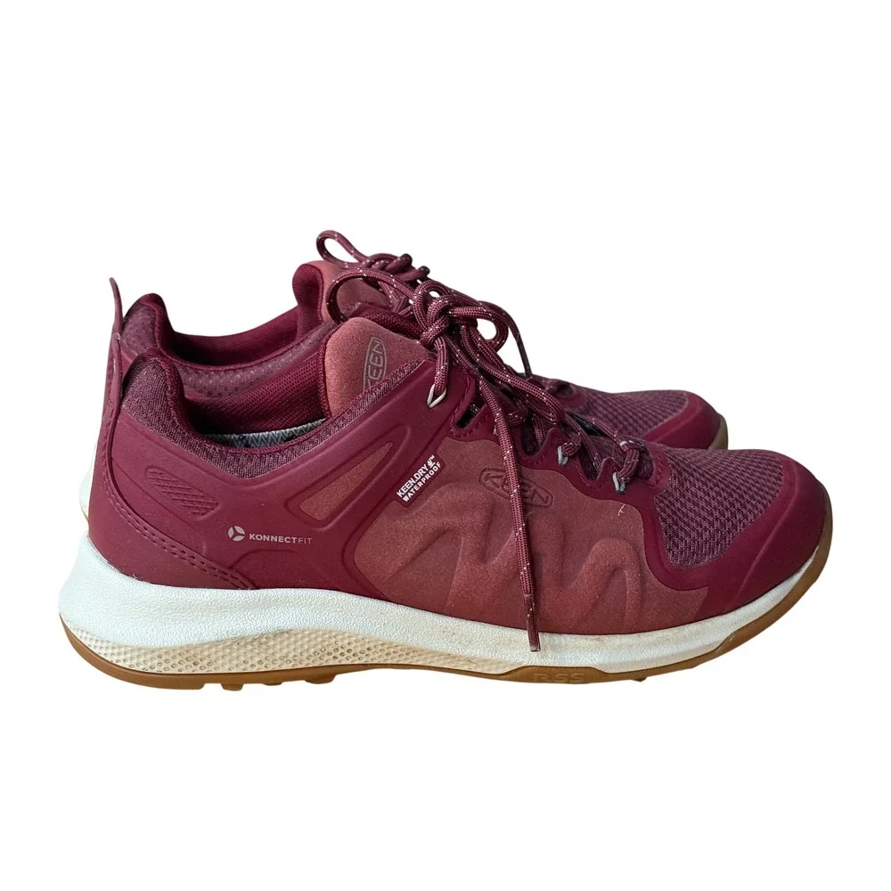 KEEN Women's Size 9 Explore Waterproof Sneakers 1021664 Tawny Port Red - Picture 3 of 10